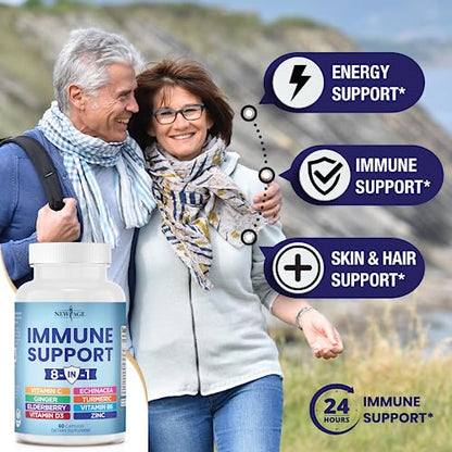 NEW AGE 8 in 1 Immune Support Booster Supplement with Echinacea, Vitamin C and Zinc NEW AGEBuy Supplements Australia