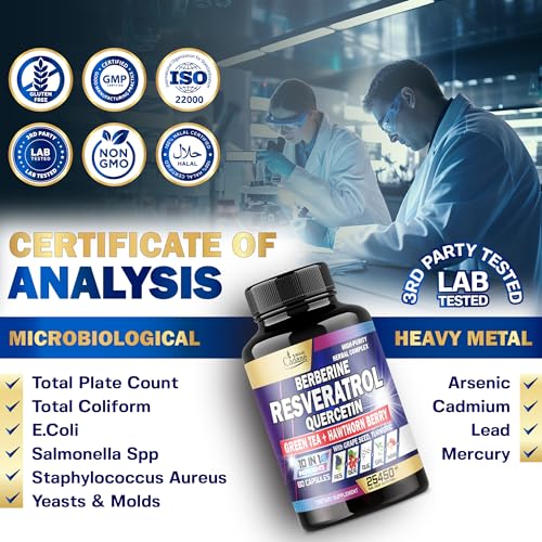 Premium Resveratrol Supplement 25450mg - Healthy Aging, Heart, Brain & Immune Support Organic CadaneBuy Supplements Australia
