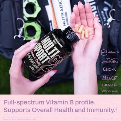 NutraBio Multisport for Women - Womens MultiVitamin - 33 Vitamins, Minerals, Micronutrients - Rich in Antioxidants NutraBio