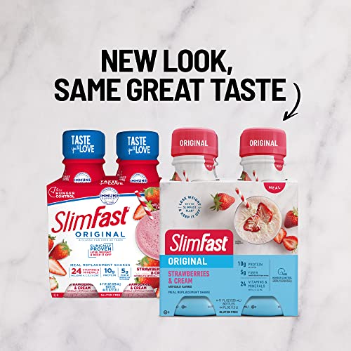SlimFast Meal Replacement Shake, Original Strawberries & Cream, 10g of Ready to Drink Protein SlimFastBuy Supplements Australia