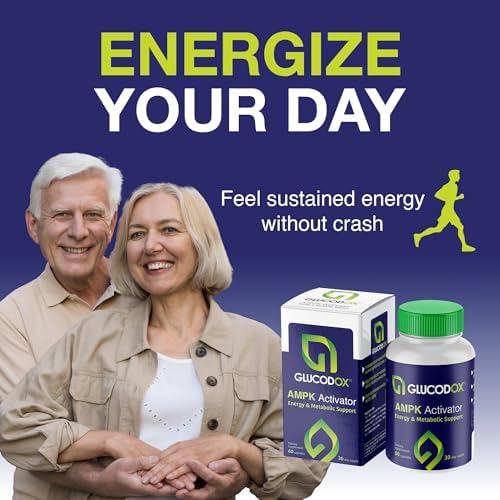 GlucodOX AMPK Activator Supplement – AMPK Enzyme, Metabolism Booster, Guggul Supplement for Body Management & Longevity – Vegan Metabolic Support - 30 Day Supply (60 Capsules) GlucodOXBuy Supplements Australia
