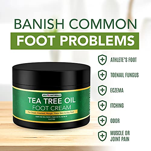 Tea Tree Oil Foot Cream For Dry Cracked Heels Repair - Natural Foot Cream For Dry Cracke USA NaturalsBuy Supplements Australia