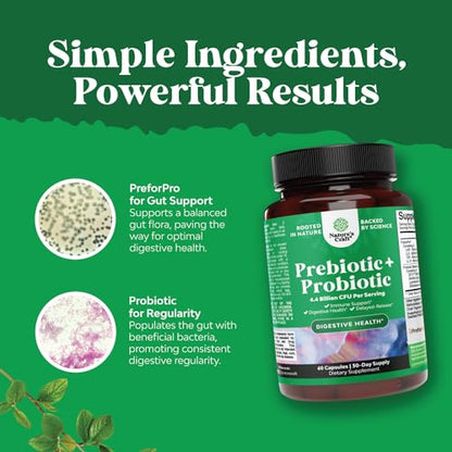 Prebiotics and Probiotics Gut Health Supplement - Super Potent Digestive Health Acidophil Natures CraftBuy Supplements Australia