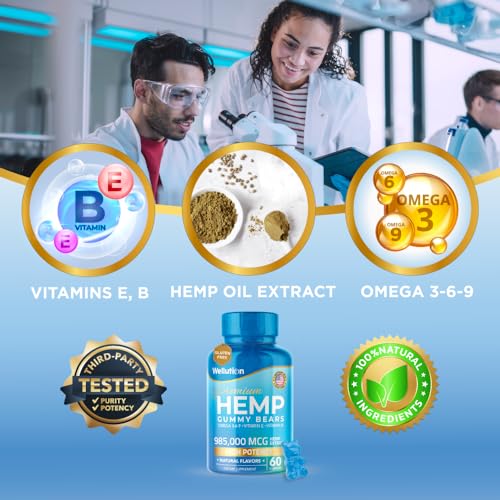 Wellution Hemp Gummies 985,000 High Potency - Fruity Gummy Bear with Hemp Oil WellutionBuy Supplements Australia