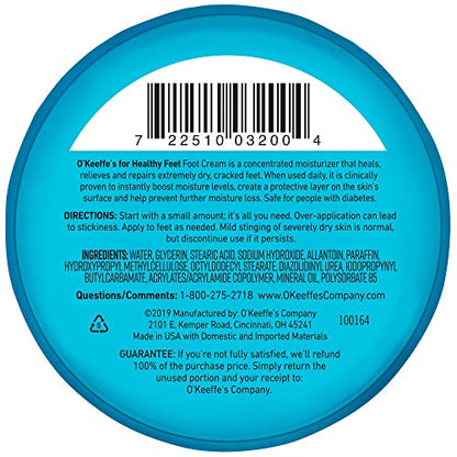 O'Keeffe's for Healthy Feet Foot Cream, Guaranteed Relief for Extremely Dry, Cracked Feet O'Keeffe'sBuy Supplements Australia