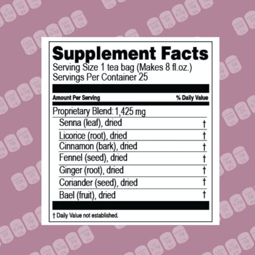 Hyleys Colon Cleanse Tea Blackberry Flavor - 50 Tea Bags (1 Pack) HYLEYSBuy Supplements Australia