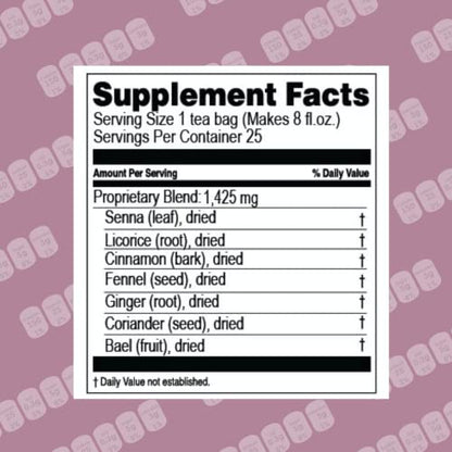 Hyleys Colon Cleanse Tea Acai Berry Flavor - 25 Tea Bags (12 Pack - 300 Tea Bags Total) HYLEYSBuy Supplements Australia