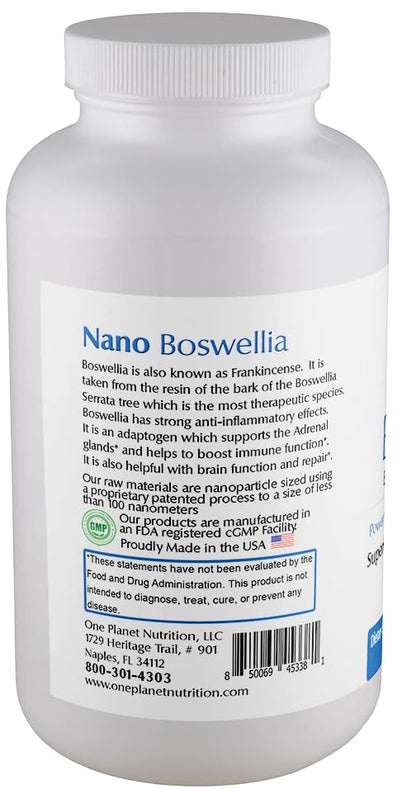 One Planet Nutrition Nano Brain 500 mg Capsules (120 Count) - Synergistic Blend of Bacopa, Curcumin, Boswellia & Ginkgo - Enhances Mental Clarity & Memory - Non-GMO, Vegan, Gluten Free One Planet NutritionBuy Supplements Australia