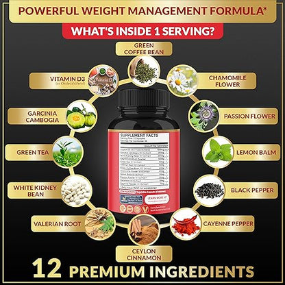 BMVINVOL Night Time Fat Burner 120Capsules, 12-in-1 Powerful Blend of Green Tea BMVINVOLBuy Supplements Australia