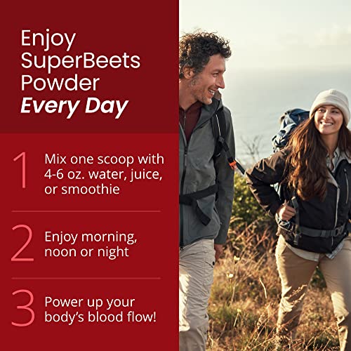 HumanN SuperBeets - Beet Root Powder - Nitric Oxide Boost for Blood Pressure, Circulation & Heart Health Support - Non-GMO Superfood Supplement - Natural Black Cherry Flavor, 30 Servings humanNBuy Supplements Australia