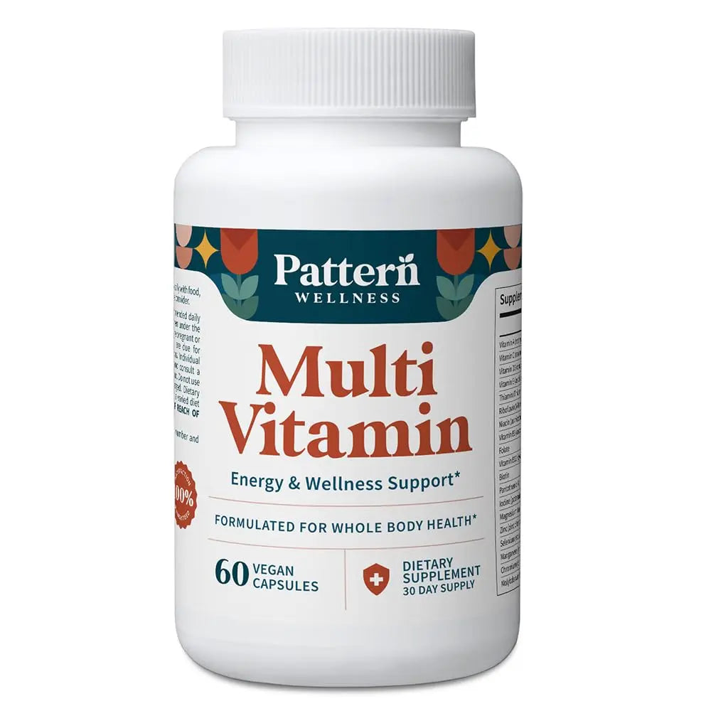 Pattern Wellness Multivitamin for Men & Women – Vitamin A, B, C, D, E – Supports Energy & Wellness – Whole Body Health Pattern Wellness