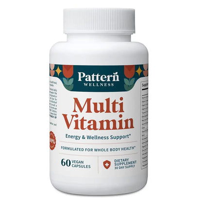 Pattern Wellness Multivitamin for Men & Women – Vitamin A, B, C, D, E – Supports Energy & Wellness – Whole Body Health Pattern Wellness