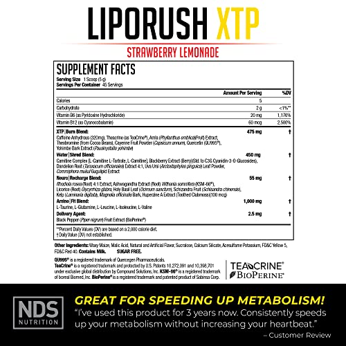LIPORUSH NDS Nutrition XTP Thermogenic Fat Burner with L-Carnitine - Energy LIPORUSHBuy Supplements Australia