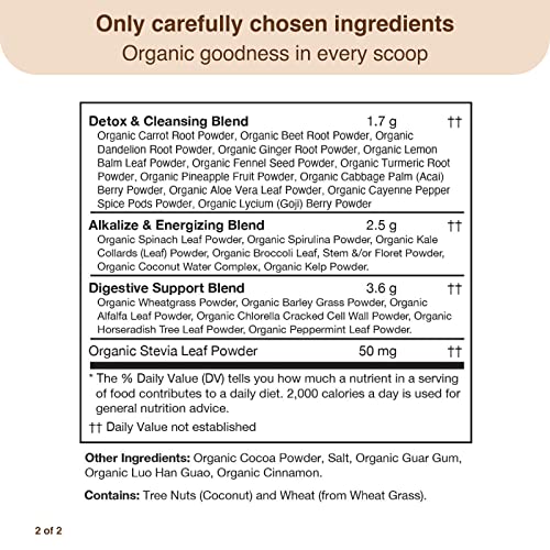 Detox Organics Chocolate Superfood Powder, Detox Cleanse for your Body, Bloating Relief Detox OrganicsBuy Supplements Australia