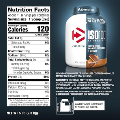 Dymatize ISO 100 Whey Protein Powder with 25g of Hydrolyzed 100% Whey Isolate DymatizeBuy Supplements Australia