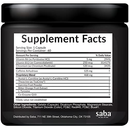 Saba Skinny 5000 -Fat Loss -Weight Loss-Appetite Control -Mild Jitter-Free Energy- Focus SabaBuy Supplements Australia