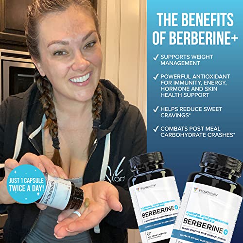 Vitauthority Extra Strength Berberine with Ceylon Cinnamon High Absorption