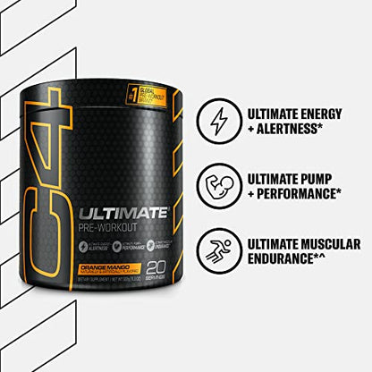 Cellucor C4 Ultimate Pre Workout Powder Orange Mango - Sugar Free Preworkout CellucorBuy Supplements Australia