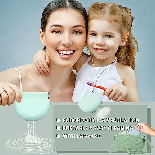 2 Pack Silicone Retainer Case with Lanyard Soft Slim Cute Aligner Case Holder Dental Thin onbuwwsBuy Supplements Australia