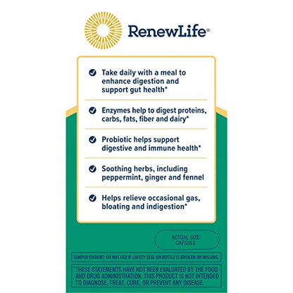 Renew Life Digestive Duo Probiotic + Enzymes; Probiotic Promotes Digestive Health Renew LifeBuy Supplements Australia