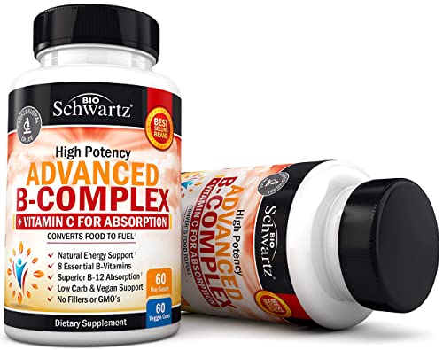 Vitamin B Complex with Vitamin C for Maximum Absorption - Methylcobalamin b12 BioSchwartzBuy Supplements Australia