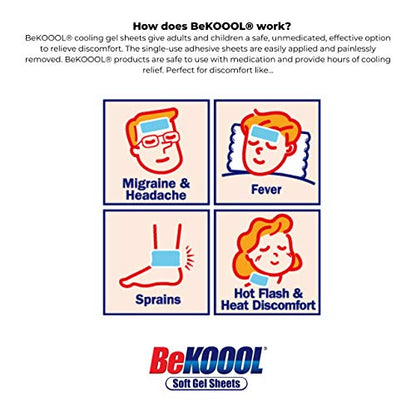 BeKOOOL Migraine Gel Sheets - 4 Count BeKooolBuy Supplements Australia