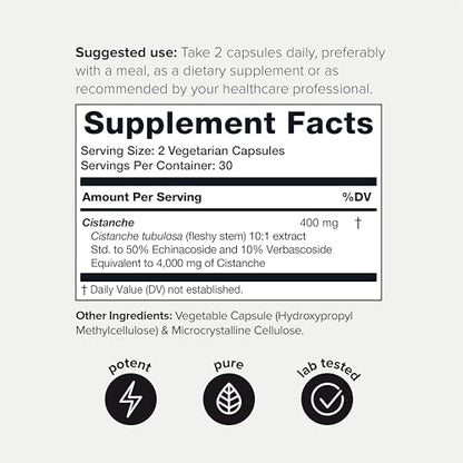 Toniiq Cistanche Tubulosa - (4000mg) Pure Cistanche Supplement for Men - 10x Highly ToniiqBuy Supplements Australia