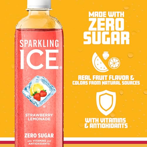Sparkling Ice, Strawberry Lemonade Sparkling Water, Zero Sugar Flavored Water Sparkling ICEBuy Supplements Australia