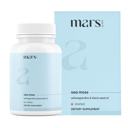 mars by GHC Mars Surge Natural Sea Moss Caps (60N) | Packed with 84 Minerals | Powered with Black Seed Oil | | Overall Well Being - Pack of 1 mars by GHCBuy Supplements Australia