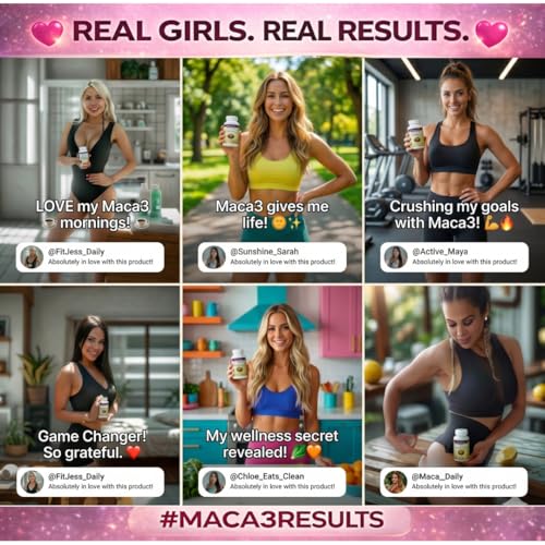 Maca 3 Capsules – Black, Red & Yellow Maca Root Blend – Feminine Balance & Natural Body Support – Herbal Formula Curvy FruitBuy Supplements Australia