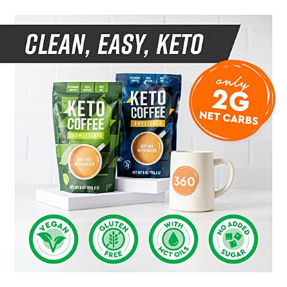 360 Nutrition Instant Keto Coffee with MCT Oil, Coconut Oil, Sweetened, Gluten Free 360 NutritionBuy Supplements Australia