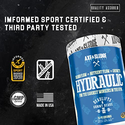 Axe & Sledge Supplements Hydraulic Stimulant-Free Pre-Workout Powder, ICEE Blue Axe & SledgeBuy Supplements Australia