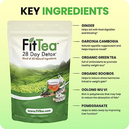 The ORIGINAL FitTea 14 Day Detox Tea for Weight Loss and Belly Fat - Detox Cleanse FitTeaBuy Supplements Australia