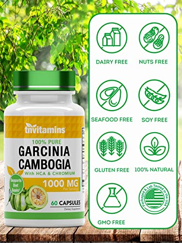 tnvitamins Garcinia Cambogia Extract Capsules (1000 MG x 60 Pills) with HCA & Chromium tnvitaminsBuy Supplements Australia