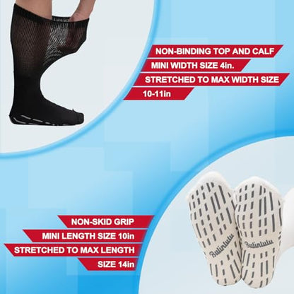 Bulinlulu Extra Width Diabetic Socks Women Men-4 Pairs Super Wide Edema BulinluluBuy Supplements Australia