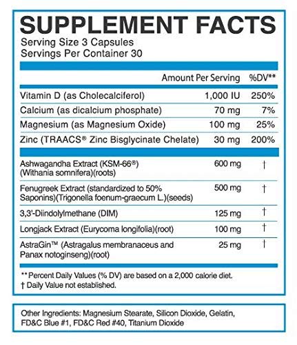 eFlow Nutrition Enflux Natural T Support with KSM-66 Ashwagandha - Supplement eFlow NutritionBuy Supplements Australia