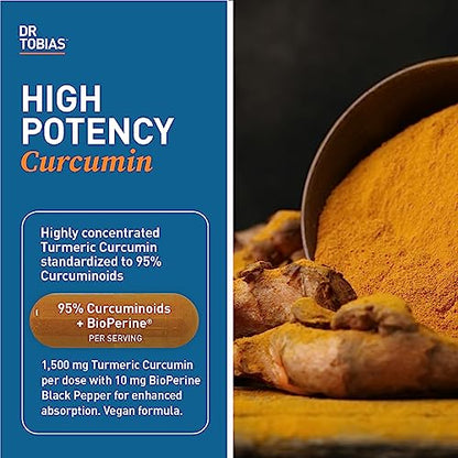 Dr. Tobias Turmeric Curcumin Supplement with BioPerine & Black Pepper, Extra Strength Dr. TobiasBuy Supplements Australia