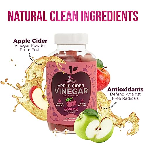 Vegan Apple Cider Vinegar Gummies | Max Strength 1000mg | Gelatin-Free, Vegan, Non-GMO Nature's NutritionBuy Supplements Australia