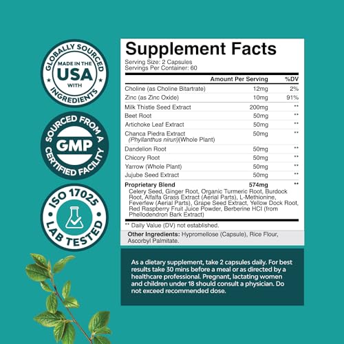 Liver Cleanse Detox & Repair Formula - Herbal Liver Support Supplement with Milk Thistle Natures CraftBuy Supplements Australia