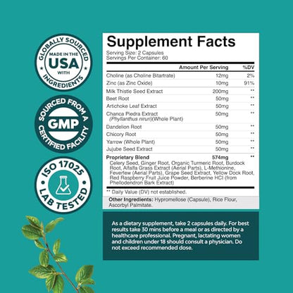 Liver Cleanse Detox & Repair Formula - Herbal Liver Support Supplement with Milk Thistle Natures CraftBuy Supplements Australia
