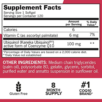 Qunol Mega Ubiquinol CoQ10 100mg Softgels- Superior Absorption - Active form QunolBuy Supplements Australia