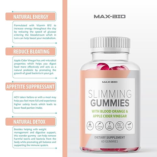 (Official 2 Pack) Slimming Gummies It Works with Apple Cider Vinegar and Sicilian Blood Orange Extract Max-BioBuy Supplements Australia