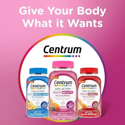 Centrum Multivitamin Gummy, 100 Count (Pack of 1) CentrumBuy Supplements Australia