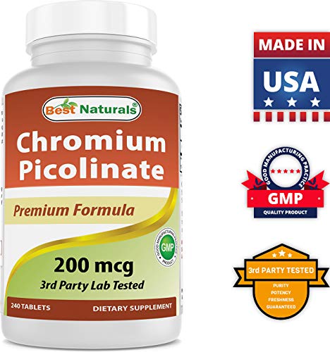 Best Naturals Chromium Picolinate Tablet, 200 mcg, 240 Count Best NaturalsBuy Supplements Australia