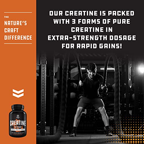 High Strength Tri Phase Creatine Pills - Muscle Mass Gainer and Muscle Recovery Creatine Natures CraftBuy Supplements Australia