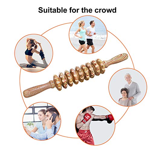 Deston Wooden Massager Handheld Roller Trigger Point Massager Stick for Fascia, Cellulite DestonBuy Supplements Australia