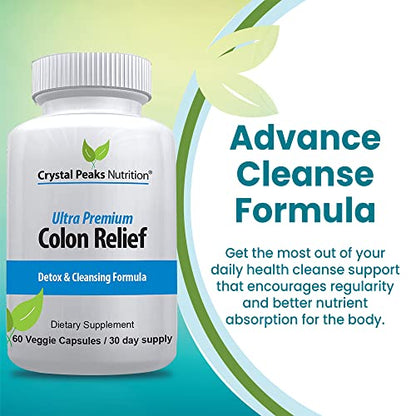 CRYSTAL PEAKS NUTRITION Natural Colon Cleanser Capsules for Constipation Relief CRYSTAL PEAKS NUTRITIONBuy Supplements Australia