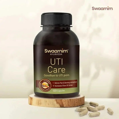 Swaarnim UTI Care, Ayurvedic Healthy Supplements for Women Health, Rich in Natural Extracts, 100% Natural - No Added Chemicals and Gluten Free, 120 Capsules SwaarnimBuy Supplements Australia