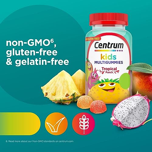 Centrum Kids Multivitamin Gummies, Tropical Punch Flavor Made With Natural Flavors CentrumBuy Supplements Australia