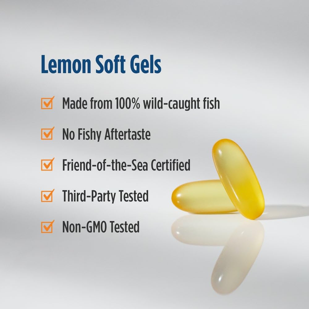 Nordic Naturals Omega-3D, Lemon Flavor - 120 Soft Gels - 690 mg Omega-3 + 1000 IU Vitamin D3 - Fish Oil - EPA & DHA - Immune Support, Brain & Heart Health, Healthy Bones - Non-GMO - 60 Servings Nordic NaturalsBuy Supplements Australia